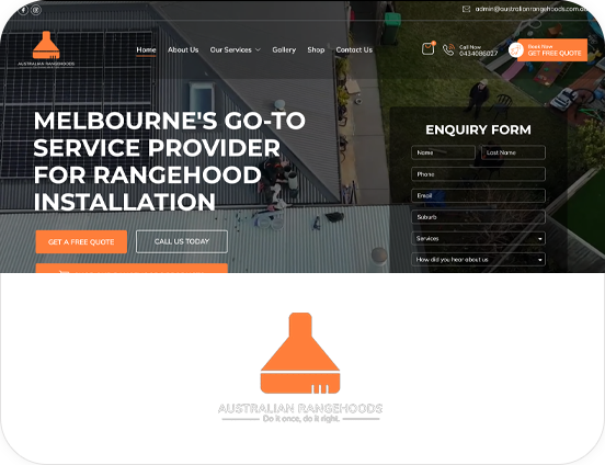 Australian Rangehoods — website built and grown by Digital Movement