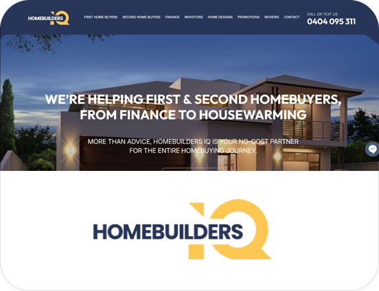 Home Builders IQ — website built and grown by Digital Movement