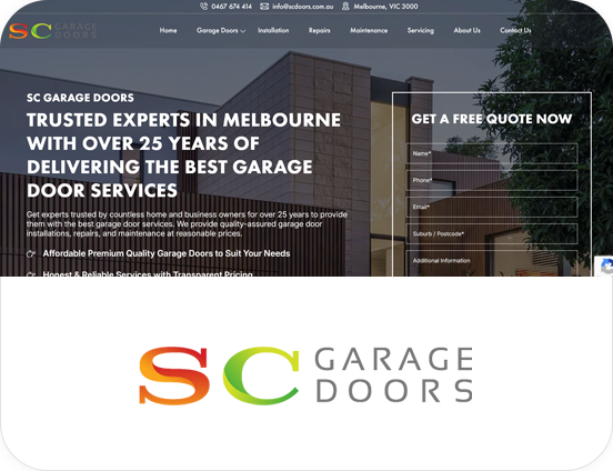 SC Doors — website built and grown by Digital Movement